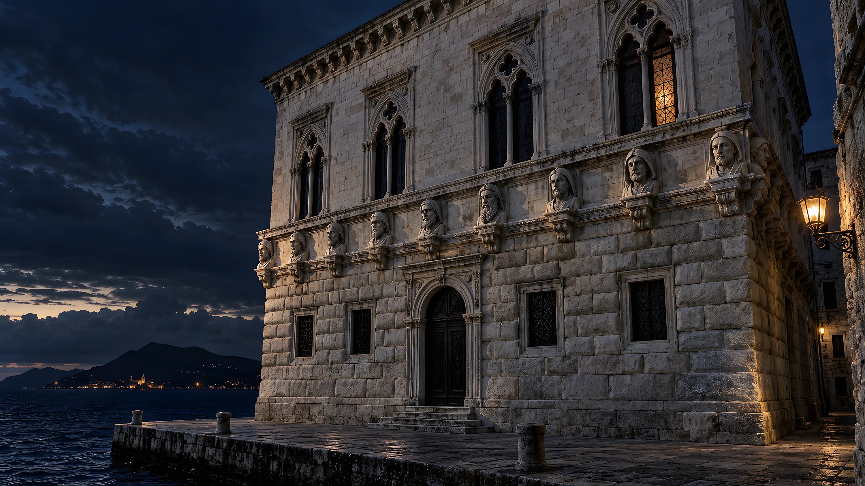 Steinerner Adria-Palast direkt am Wasser, typisches Objekt der Immobilienbewertung in Kroatien